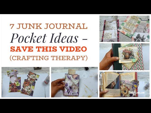 7 Junk Journal Pocket Ideas - Save this Video (Crafting Therapy)