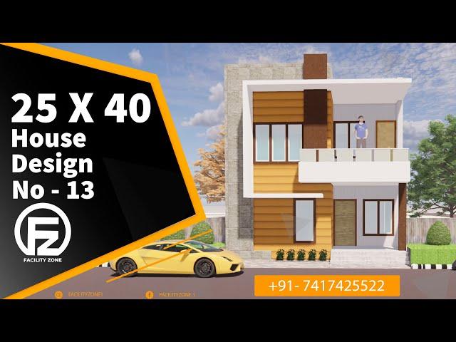 25 X 40 House Design | 2BHK SET | Facility Zone