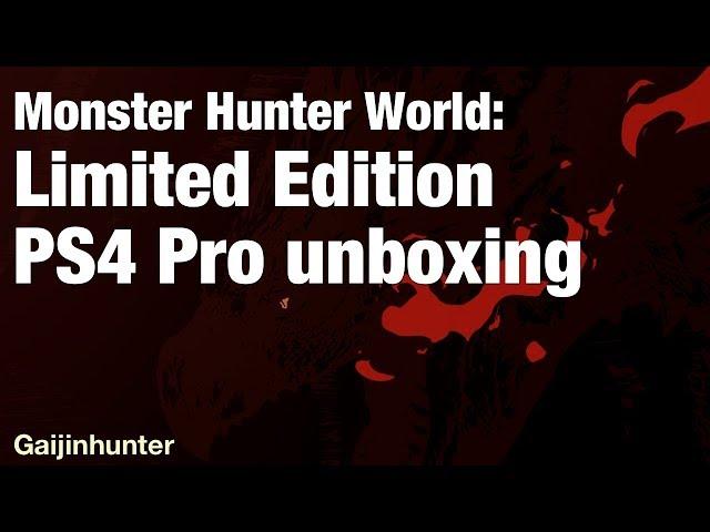 Monster Hunter World: Rathalos Edition PS4 Pro Unboxing