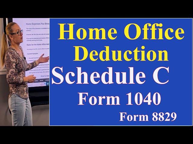 Home Office Deduction, Schedule C, Form 1040, Form 8829.  How to write off your home office.