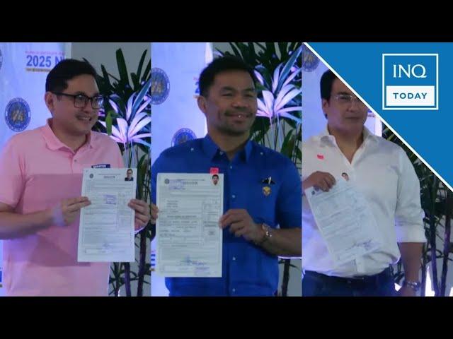 Sen. Revilla files COC for reelection; Manny Pacquiao, Bam Aquino seek Senate return | INQToday