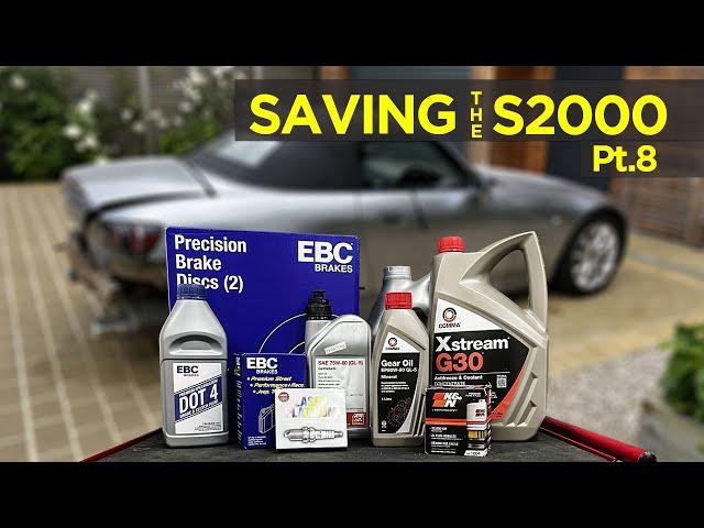 How to Change S2000 Oil, Transmission Fluid, Diff Oil, Spark Plugs, Brake Discs Pads | Pt.8