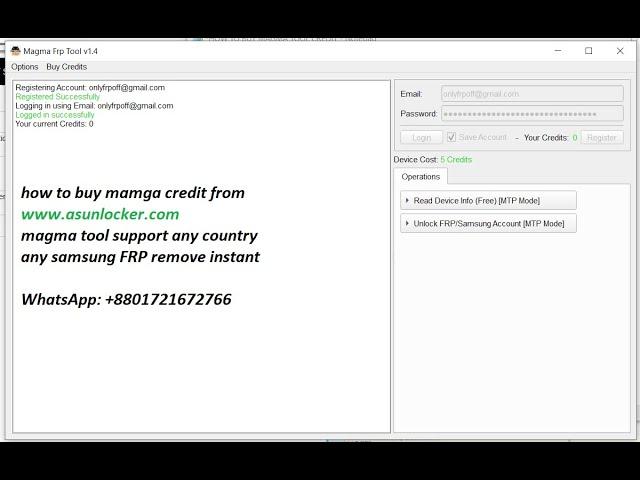 magma tool Samsung FRP remove credit buy and remove any model any country samsung FRP instant