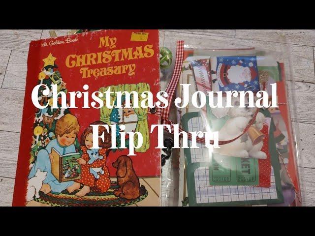 Christmas Crafting, Flip through Little Golden Book Junk Journal December Daily #christmas SOLD