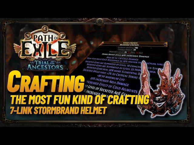 [Path of Exile] 3.22 - Crafting a 7 Link Storm Brand Helmet