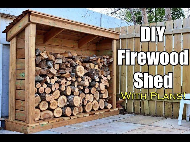 How to build a Firewood Shed, simple and solid // Plans available