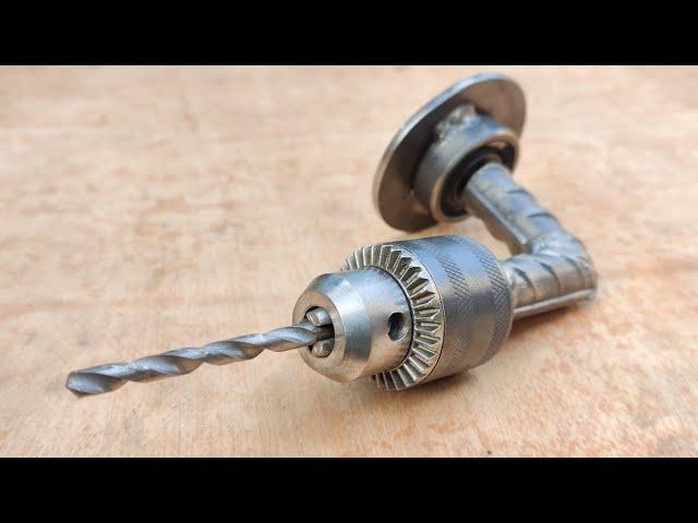 few people know about the invention of the homemade hand drill | drilling machine