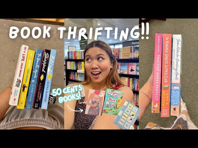 let’s go book thrifting!! (50 cents books, major scores, booktok titles)