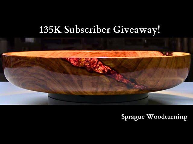 Woodturning - 135,000 Subscriber Giveaway and New Temporary Shop Tour