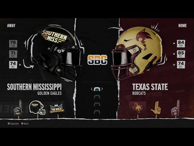 Southern Mississippi Golden Eagles at Texas State Bobcats