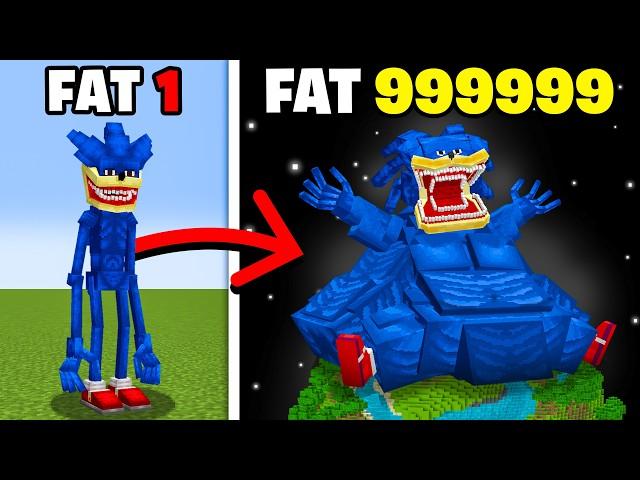 Skinny to FATTEST SHIN SONIC in Minecraft