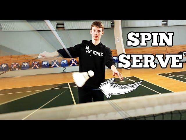 KEVIN SANJAYA SUKAMULJO, SPIN SERVE, step by step - Badminton bulutangkis