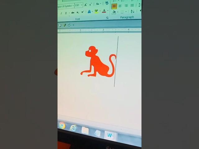 Monkey  symbol in ms word #computer trick