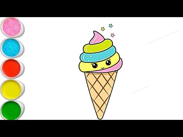 Beautiful Icecream Drawing, Painting & Coloring For Kids Toddlers_ Kid Drawing, 1