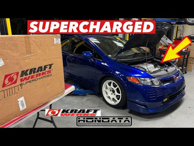 Kraftwerks Rotrex Supercharger Full Installation // 2008 FA5 Honda Civic Si