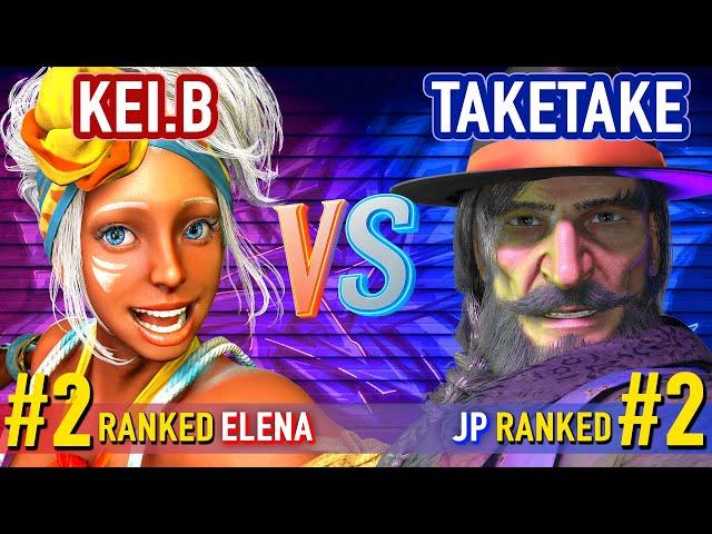 SF6 ▰ KEI.B (#2 Ranked Elena) vs TAKETAKE-PIANO (#2 Ranked JP) ft. GAIN (JP) ▰ High Level Gameplay