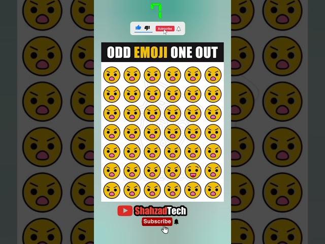 Find The Odd Emoji Challenge | Shahzad Tech |  #youtubeshorts #youtube #ytshorts #shahzadtech