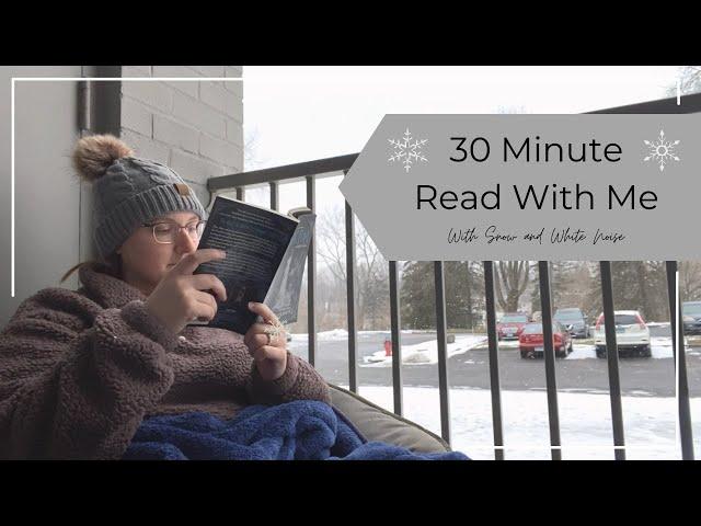 Snowy REAL TIME Read With Me | 30 minutes | Snow | Natural White Noise