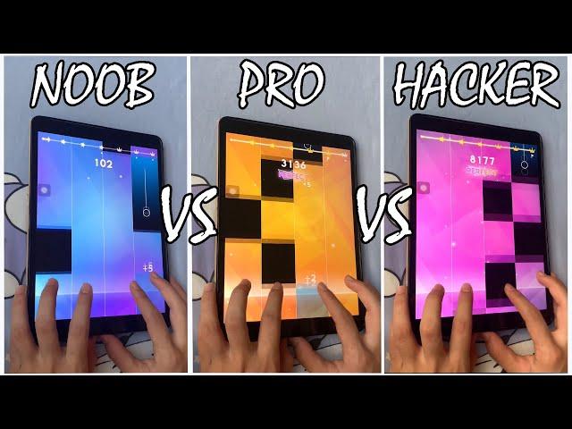 Magic Tiles 3 - NOOB vs PRO vs HACKER - BEST PLAYER(WORLD RECORD)!!!