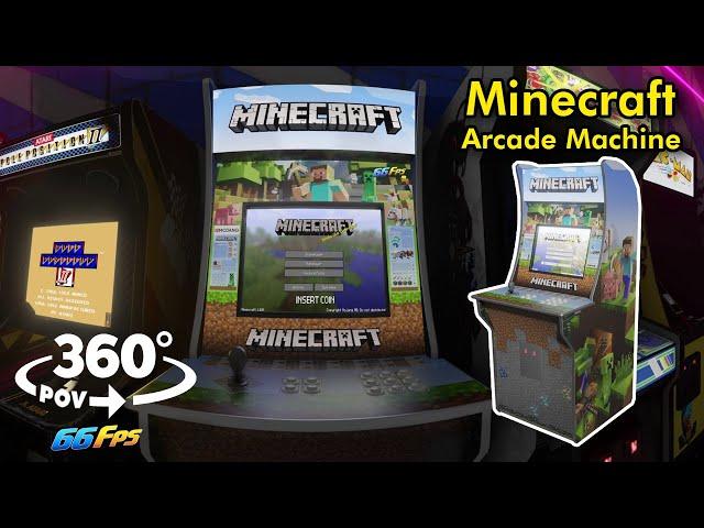 POV Playing Minecraft on arcade machine | 360 old arcade room