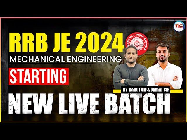 RRB JE 2024 Mechanical Engineering New Live Batch | RRB JE Mechanical Classes 2024 By Make It Easy