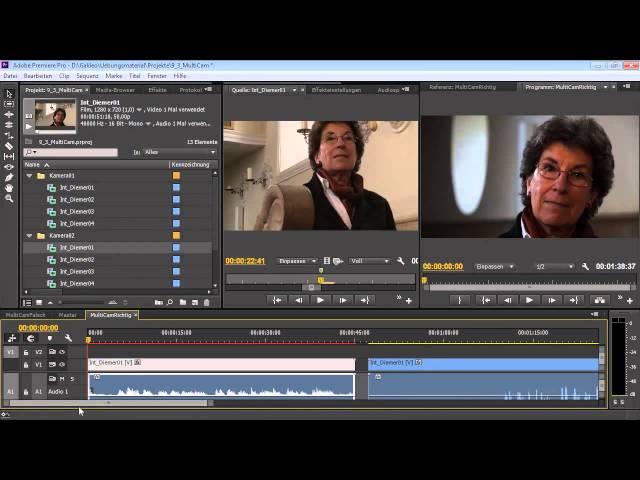 Der Multikamera-Schnitt - Adobe Premiere Pro CC