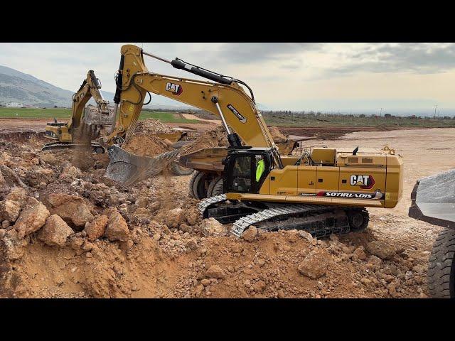 Brand New Caterpillar 395 Hydraulic Excavator Loading Caterpillar 777 Dumpers - Sotiriadis Mining 4k