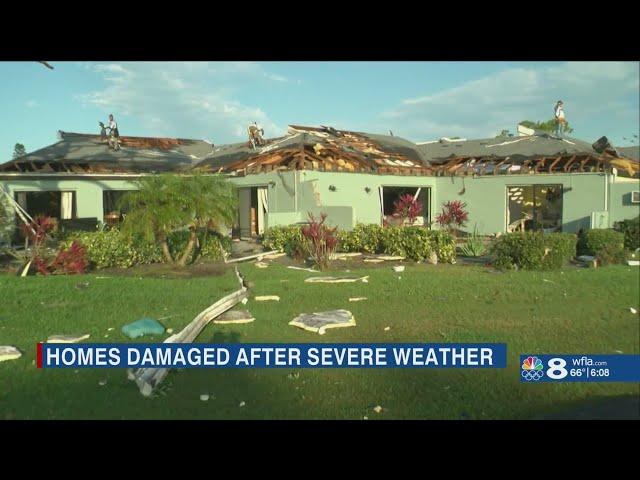 Several homes damaged after severe weather hits Manatee County