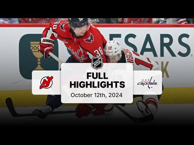 Devils at Capitals | October 12, 2024 | NHL Full Game Highlights