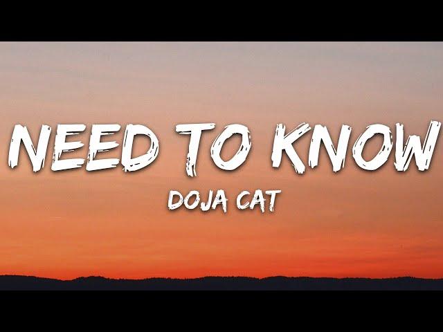 Doja Cat - Need To Know (Lyrics)