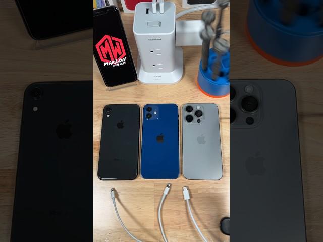 Which iPhone Turns ON first? iPhone 15 Pro vs 12         #poweron #phones #mobile #apple