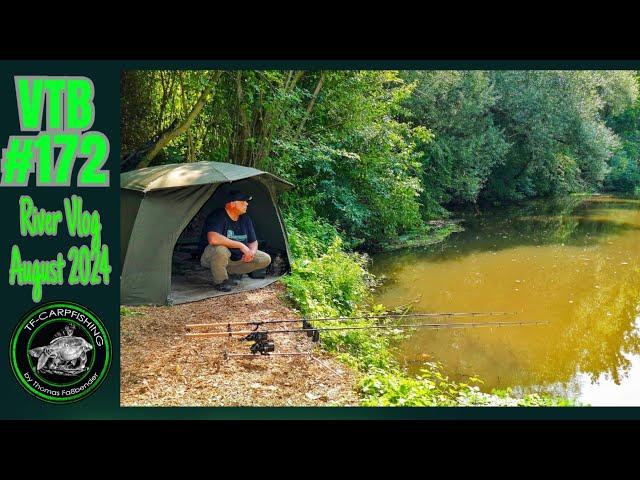 Karpfenangeln VTB 172 - River Vlog August 2024 #fluss #onenighter #kurzsession #fishing #river