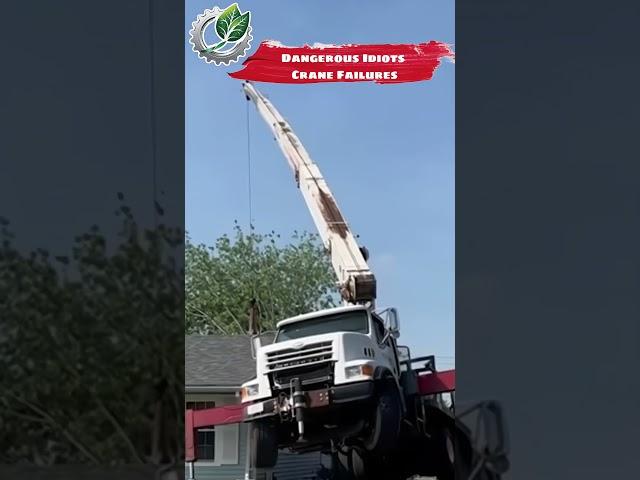 Dangerous Idiots Crane Failure #heavy equipment fails #dangerous idiots at work #excavator fails