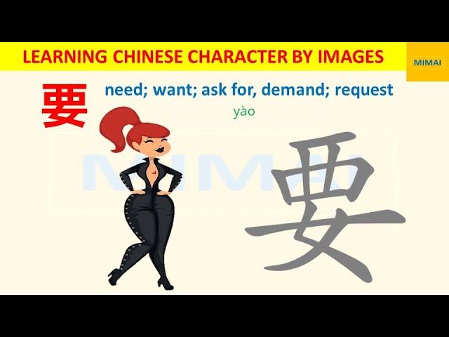 [79] #要  #yao #want  how to write Chinese character by images #HSK1 #mimaichinese