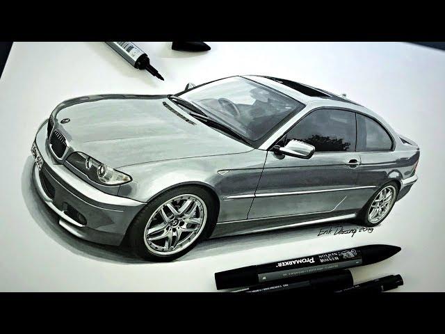 How to draw a car like a pro - BMW 3 series coupe