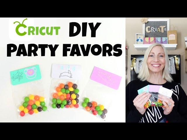 Cricut DIY Favor Bag Tag Tutorial - (EASY) - Cricut Cardstock Sticker Paper