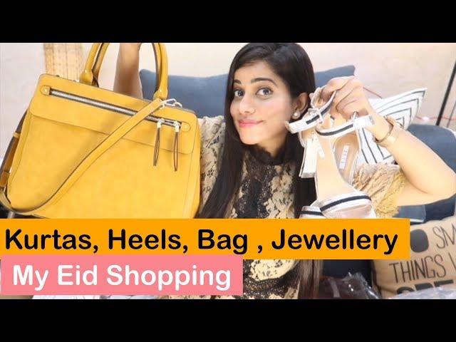 My EID SHOPPING HAUL | HEELS, BAGS, KURTAS , JEWELLERY | Sana K