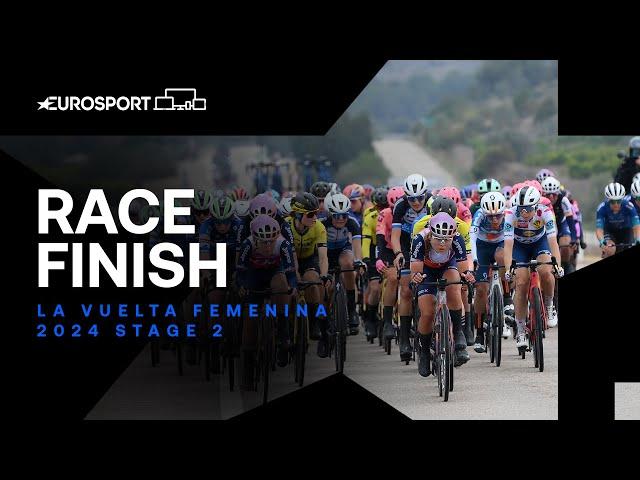  WHAT A SPRINT! | La Vuelta Femenina Stage 2 Race Finish | Eurosport Cycling