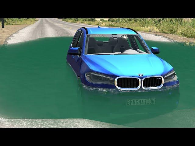 Cars vs Deep Water – BeamNG.Drive