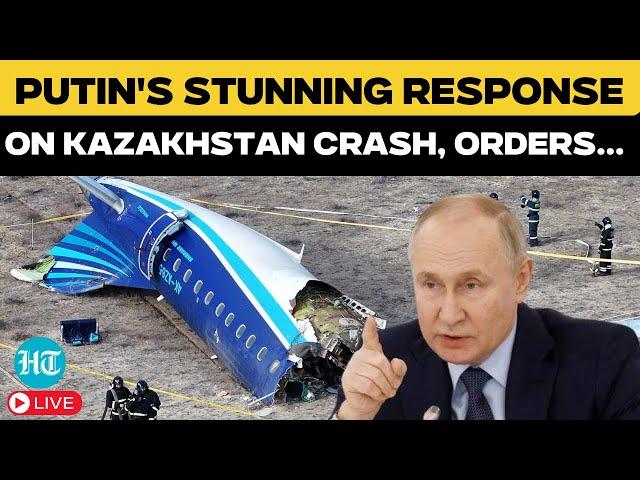 LIVE | Russian President Putin's First Reaction After Azerbaijan Airlines Plane Crash | Kazakhstan