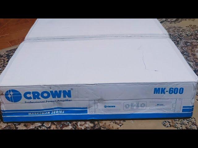 Crown MK600 power amplifier 600WRMS unboxing