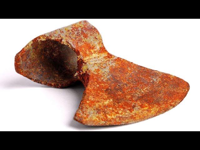 Ancient Axe Restoration With Detailed Engravings