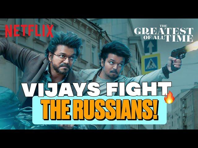 Thalapathy Vijay & Son FIGHT OFF Russian Gangsters!| The Greatest Of All Time | Netflix India