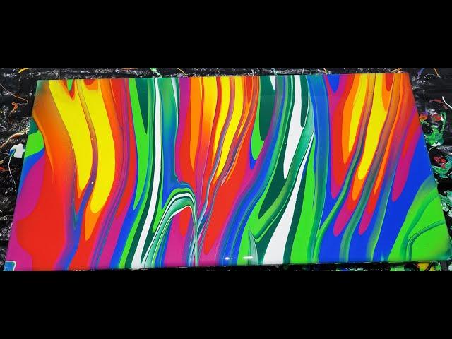 #9 4 Acrylic  Pouring Techniques--Colorful Rainbow Compliation - Fluid Art