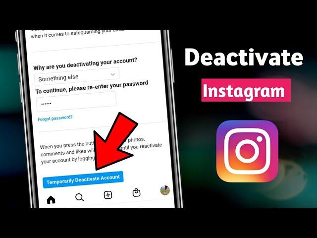 How To Deactivate Instagram Account | Disable Instagram account temporarily