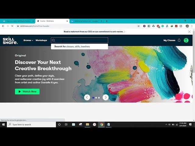 SKILLSHARE FREE ONLINE COURSES ACCOUNT - Upgrade To Skillshare Free Premium Account 2020