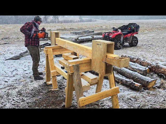 The Beginning of a Dovetail Log Cabin Homestead