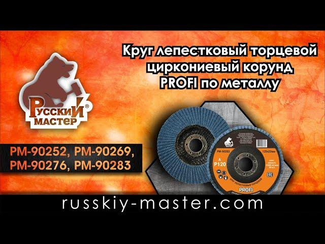 Круг лепестковый торцевой 125х22мм PROFI по металлу