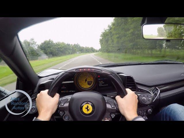 Ferrari 458 Spider 0-100 acceleration POV pure sound