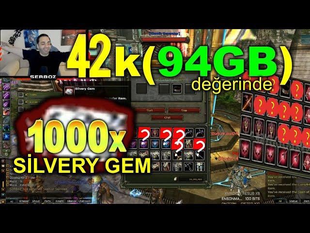 SERBOZ | tanesi 9.2m olan 1023 x SİLVERY GEM KIRDIRIYOR | KNİGHT ONLİNE #knightonline